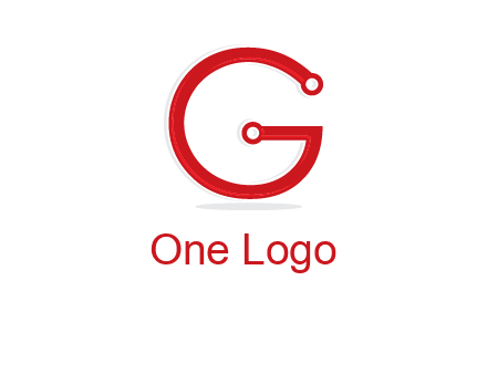 technology cables forming letter g logo