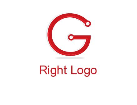 technology cables forming letter g logo