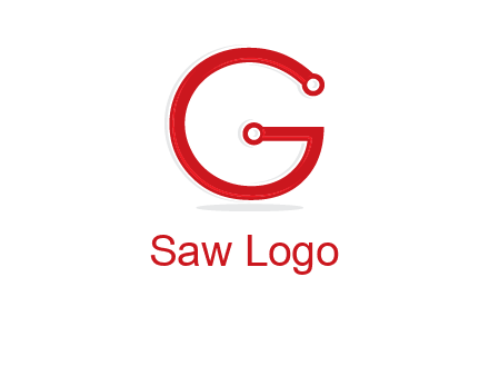 technology cables forming letter g logo