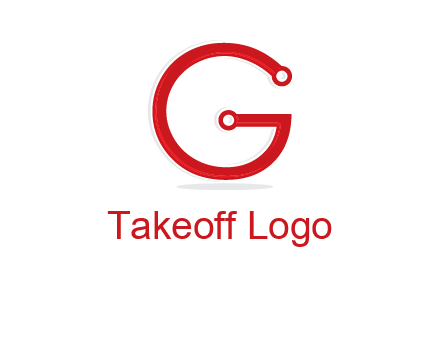 technology cables forming letter g logo