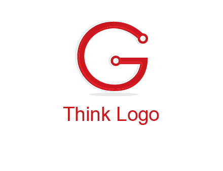 technology cables forming letter g logo