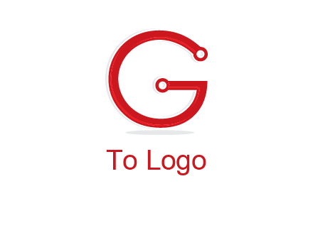 technology cables forming letter g logo
