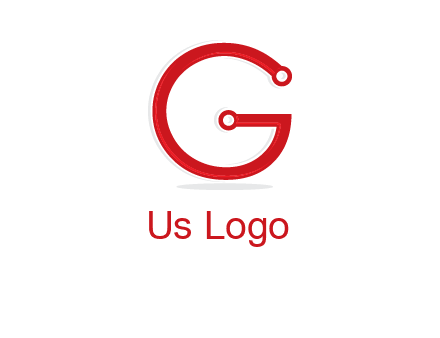 technology cables forming letter g logo