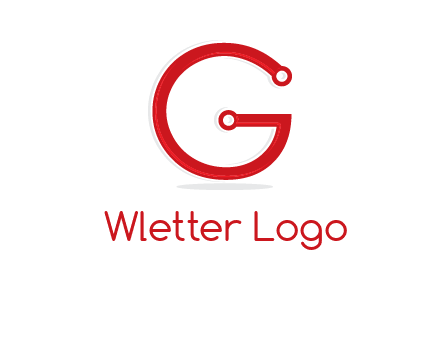 technology cables forming letter g logo