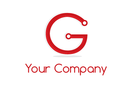 technology cables forming letter g logo