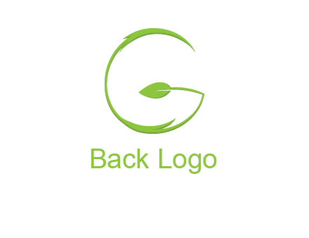 leaf forming letter g logo