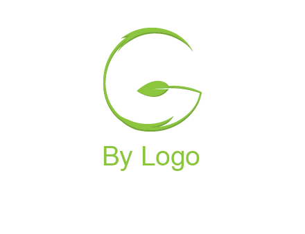 leaf forming letter g logo