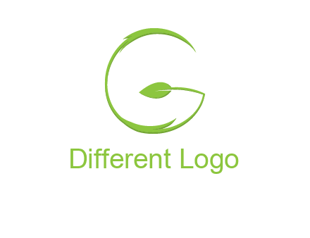 leaf forming letter g logo