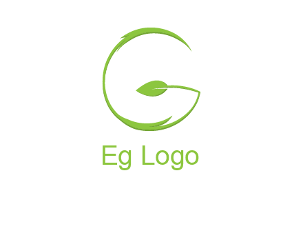 leaf forming letter g logo