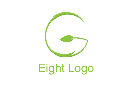 leaf forming letter g logo