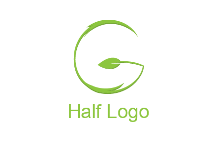 leaf forming letter g logo