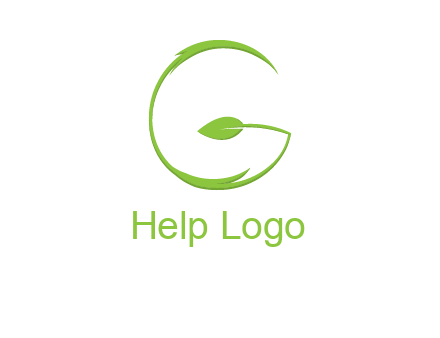 leaf forming letter g logo