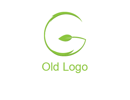 leaf forming letter g logo