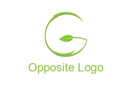 leaf forming letter g logo