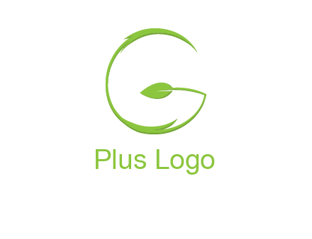 leaf forming letter g logo
