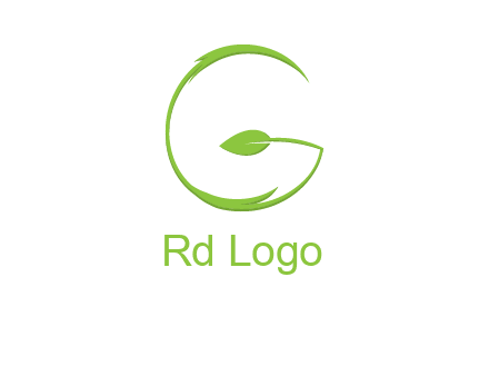 leaf forming letter g logo