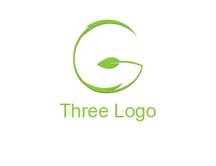 leaf forming letter g logo