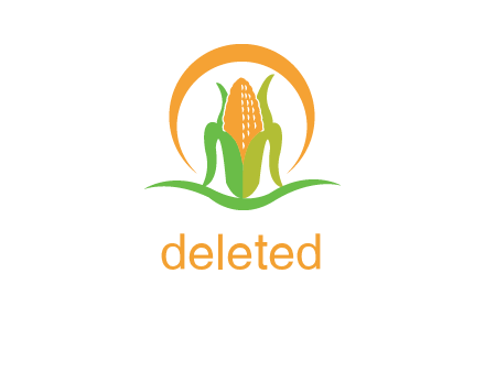 corn on cob and crescent agriculture logo