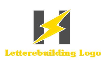 electric bolt is placed in front of letter h logo