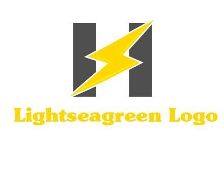electric bolt is placed in front of letter h logo