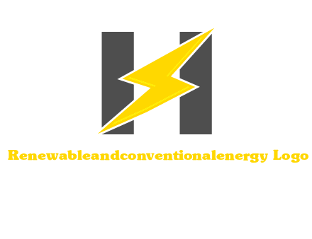 electric bolt is placed in front of letter h logo