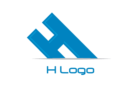 letter h drown in earth logo