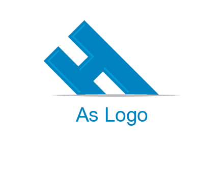 letter h drown in earth logo