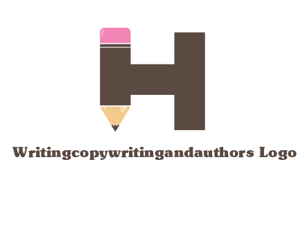 pencil incorporated with letter h logo