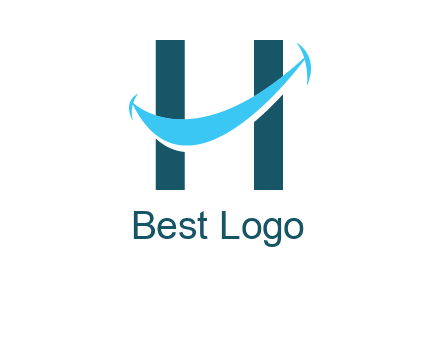 letter h with smile logo