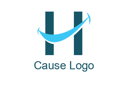 letter h with smile logo