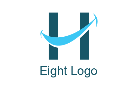 letter h with smile logo