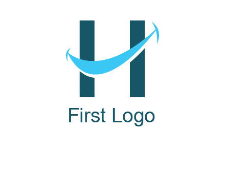letter h with smile logo