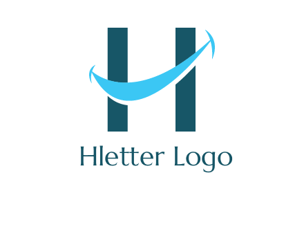 letter h with smile logo
