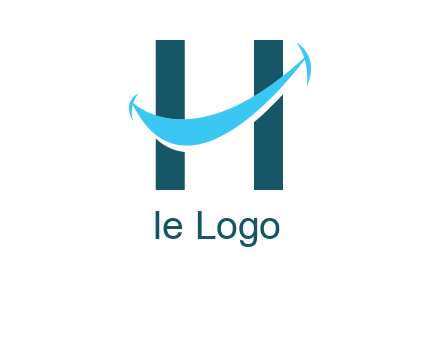 letter h with smile logo
