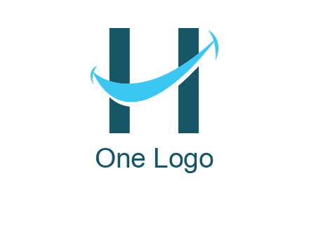 letter h with smile logo