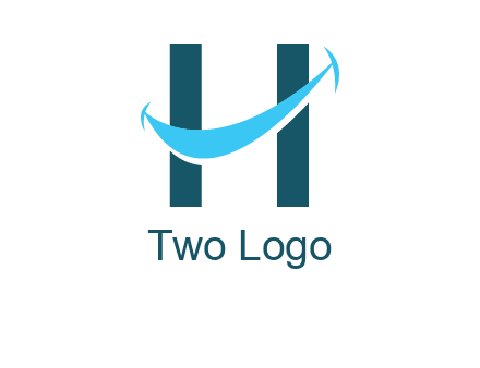 letter h with smile logo
