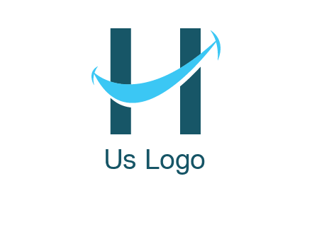 letter h with smile logo