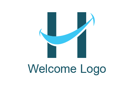 letter h with smile logo