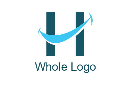 letter h with smile logo