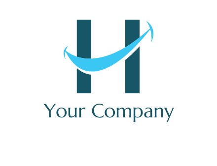 letter h with smile logo