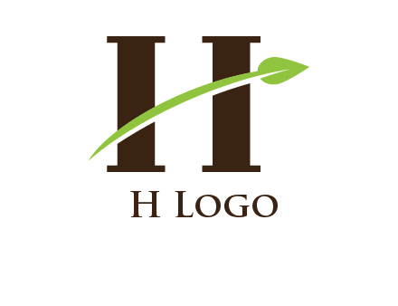 leaf incorporate with letter h logo