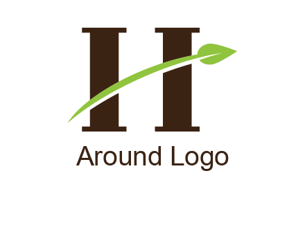 leaf incorporate with letter h logo