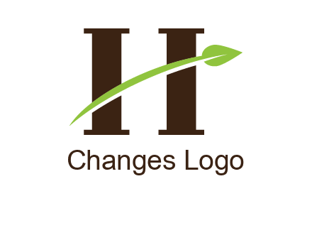 leaf incorporate with letter h logo