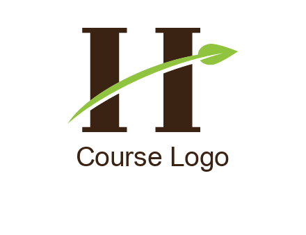 leaf incorporate with letter h logo