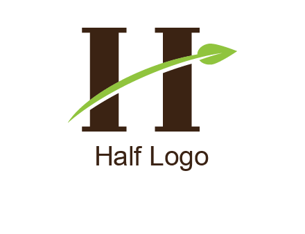 leaf incorporate with letter h logo