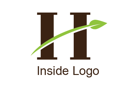 leaf incorporate with letter h logo