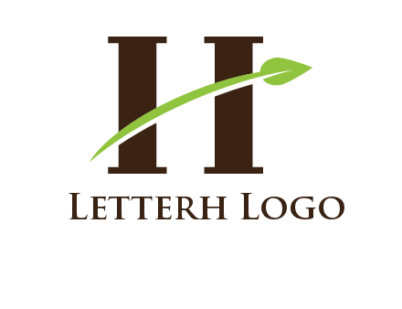 leaf incorporate with letter h logo