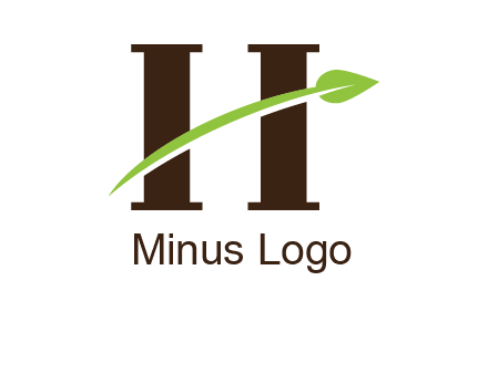 leaf incorporate with letter h logo