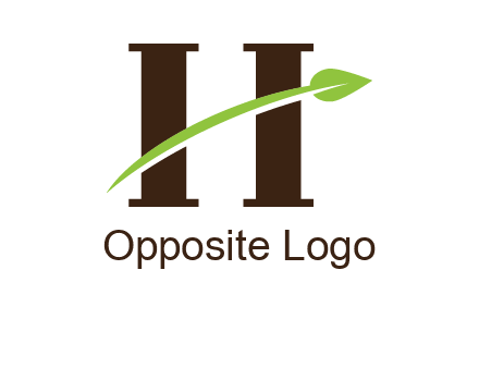 leaf incorporate with letter h logo