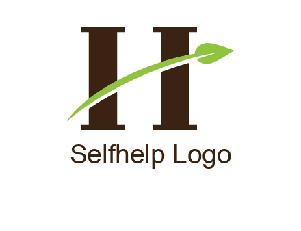 leaf incorporate with letter h logo